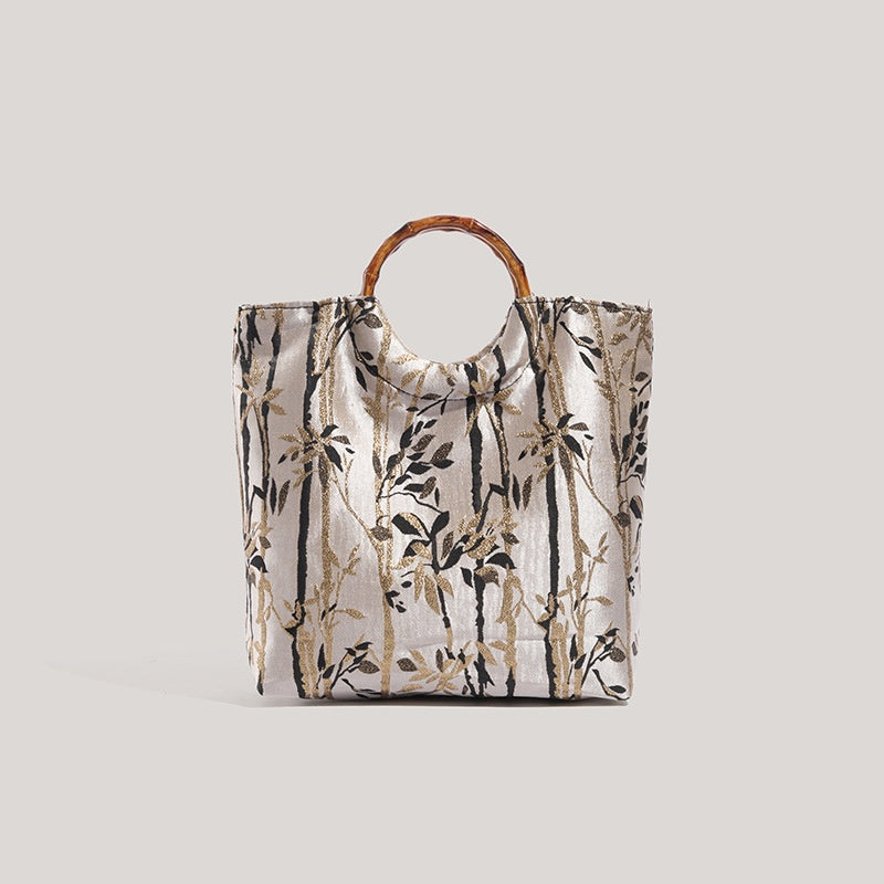 Chinese Style Traditional Ink Bamboo Handbag