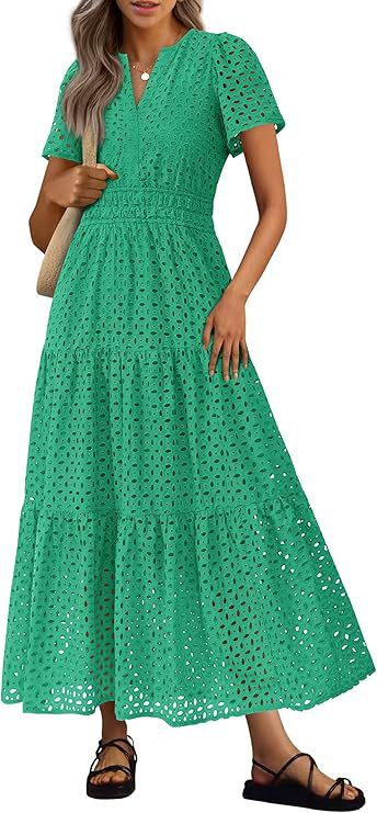 Women's Long Flowing Beach Vacation Dress