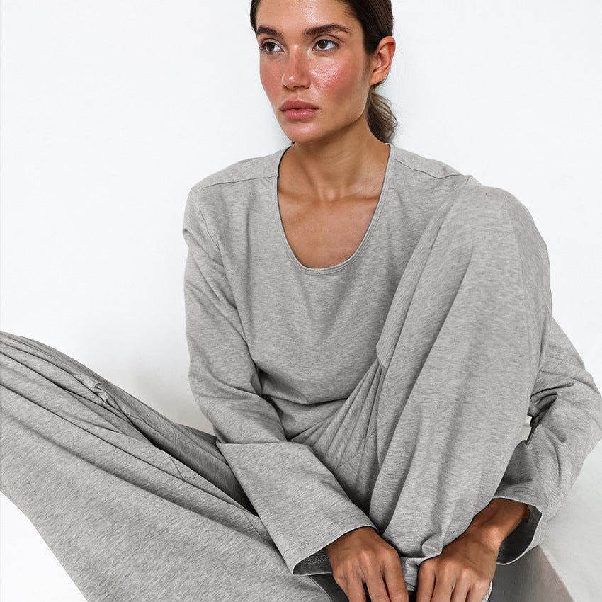 Loose-fitting Long-sleeve Pants Pajama Set