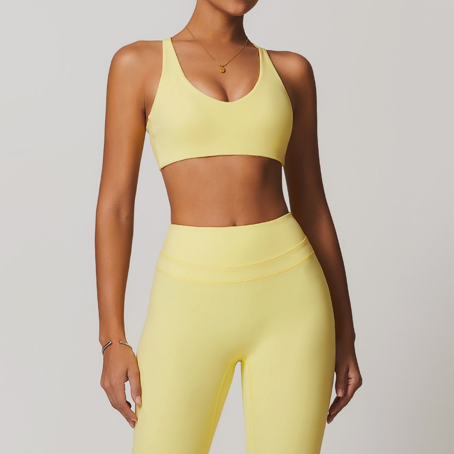 European And American Brushed Tight Back Yoga Bra