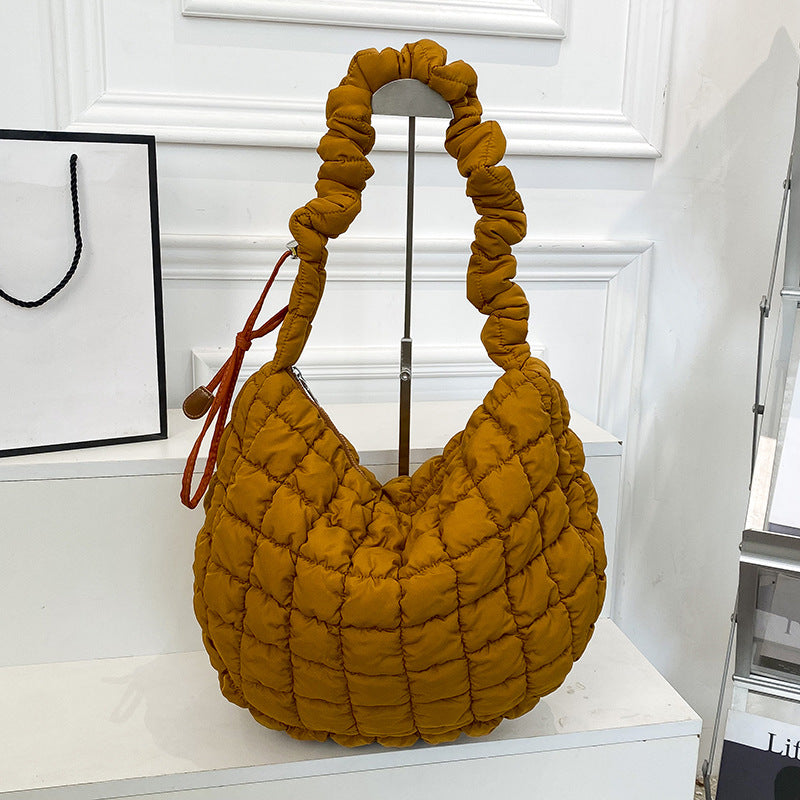Pleated Cloud Bag Female Fashion Down Jacket Bubble Bag