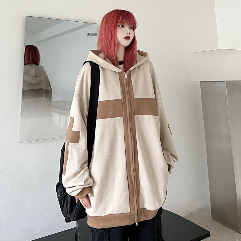 Loose Retro Couple Hooded Sweater Girl