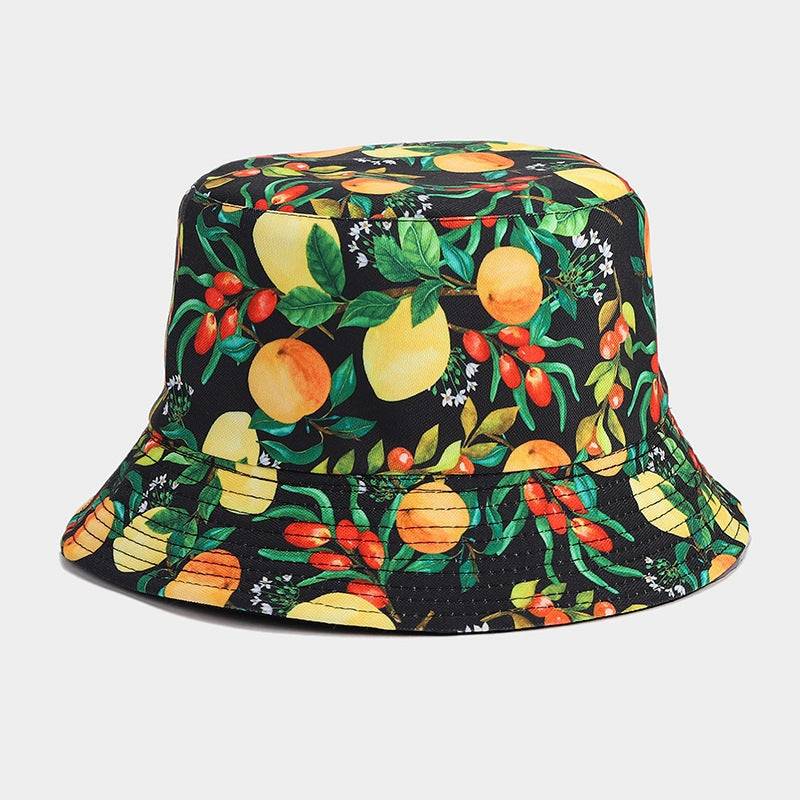 Fruit Pattern Bucket Hat Men And Women Outdoor Casual Sun Hat