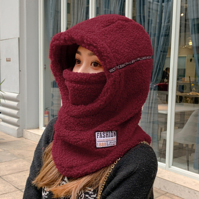 Women's One-piece Sweater Hat Warm In Winter