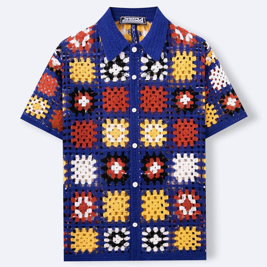 Hand Crocheting Knitwear Hollow Shirt
