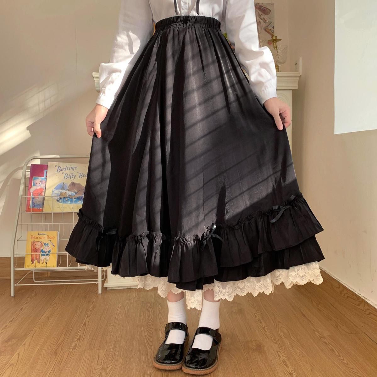 Women's Skirt Ruffled High Waist Design