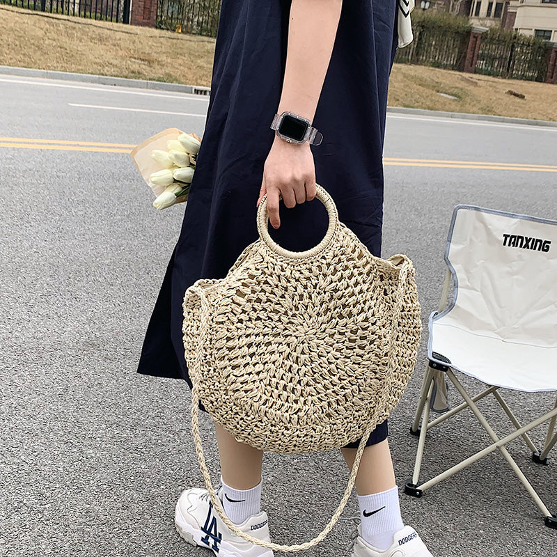 New Fashion Women's Straw Woven Single Shoulder Diagonal Handbag