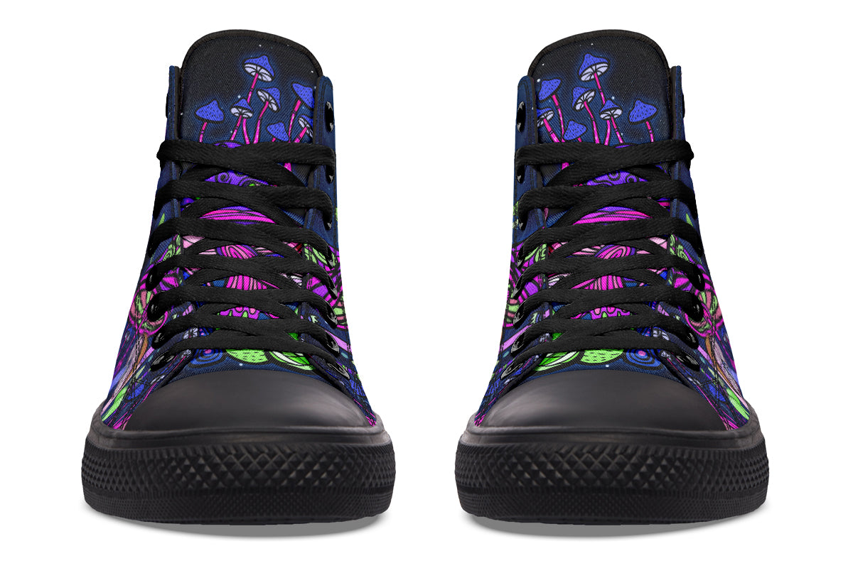 Printed Couple High-top Canvas Shoes