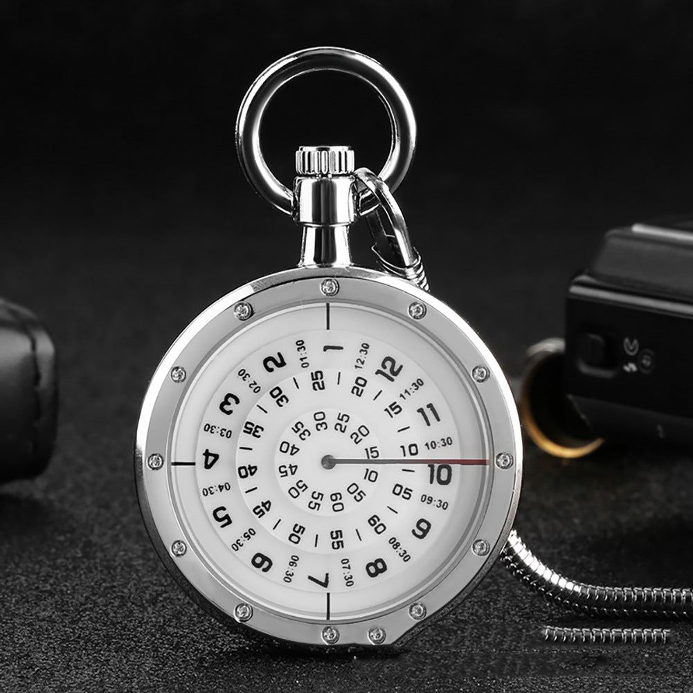 Variety Of Creative Personality Vortex Snake-shaped Second Plate Waist Chain Quartz Pocket Watch Gift Watch