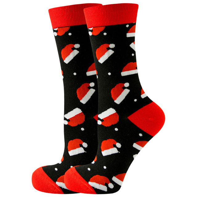 Christmas Santa Claus Women's Socks Elk Tide