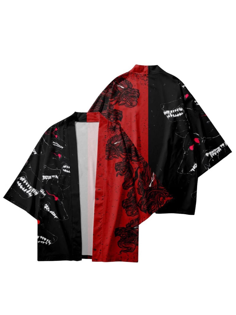 Cloak Kimono And Daoist Robe Cardigan With Three Quarter Length Sleeves