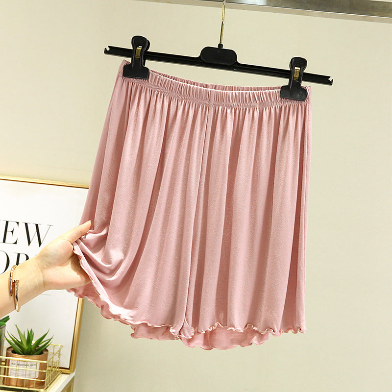 Summer High-waist Loose-fitting Skirt-trousers Capri Pants Wide-leg