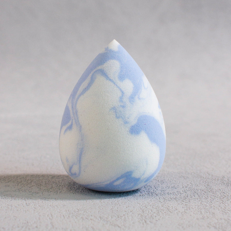 Waterdrop-shaped Beveled Two-tone Beauty Sponge
