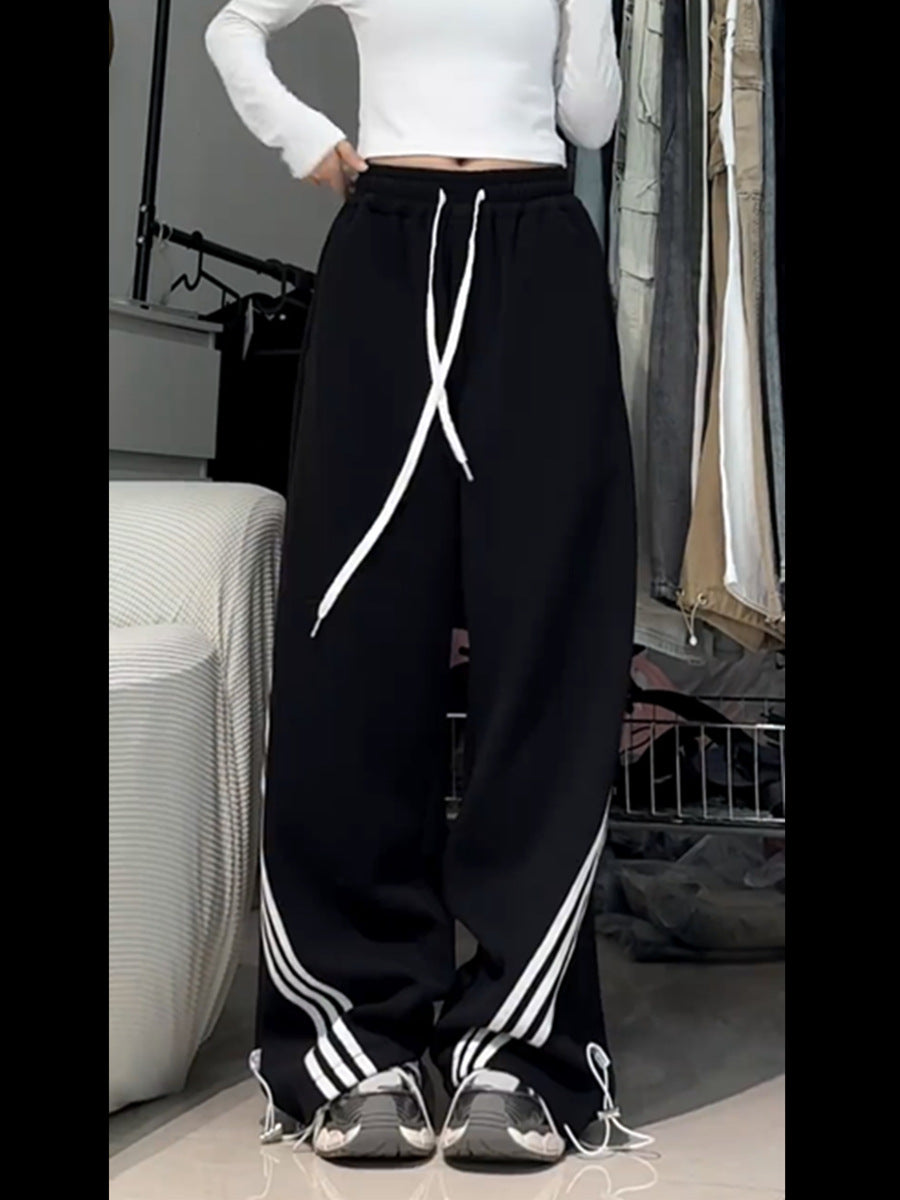 American Retro Design Men And Women Ins Wide-leg Pants