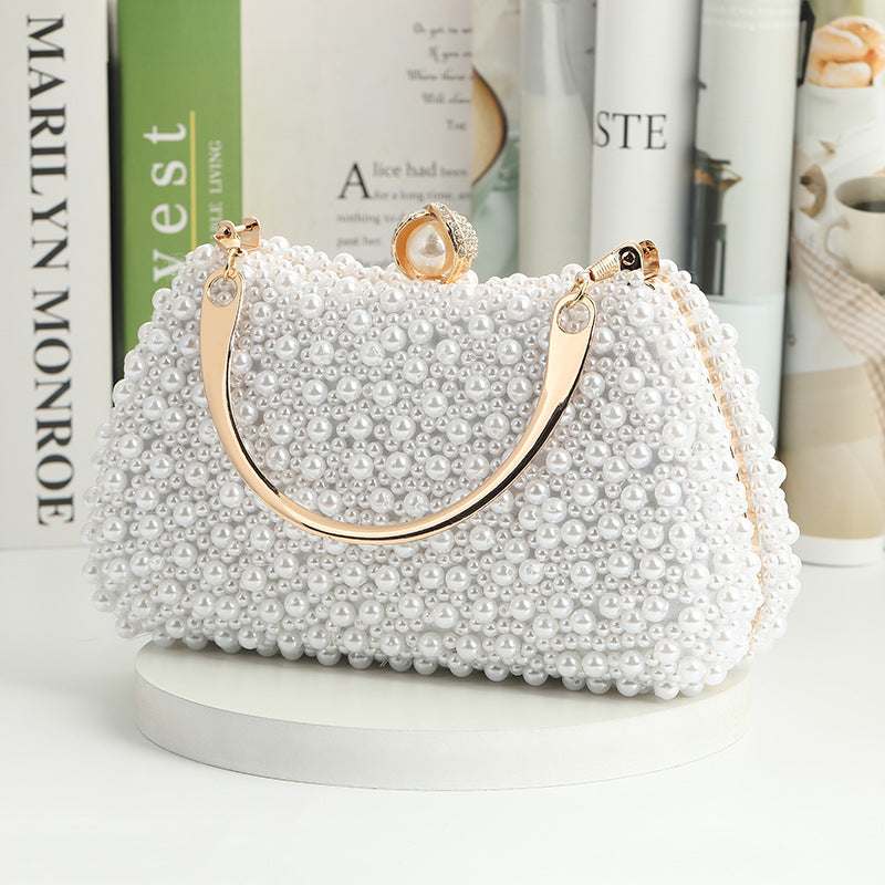 Pearl Handheld Dinner Handheld Handle Shoulder Bag