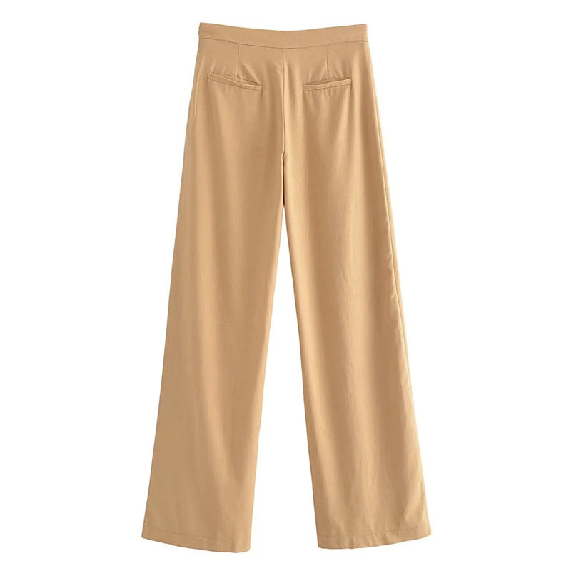 Women's Fashion Casual All-match Linen Blended Wrapping Towel Pants