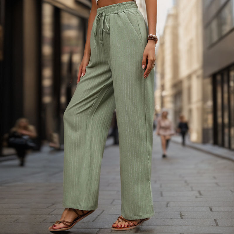 Women's Fashion Elastic Wide-leg Pants