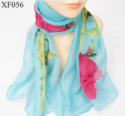Spring And Autumn Print Chiffon Scarf Shawl
