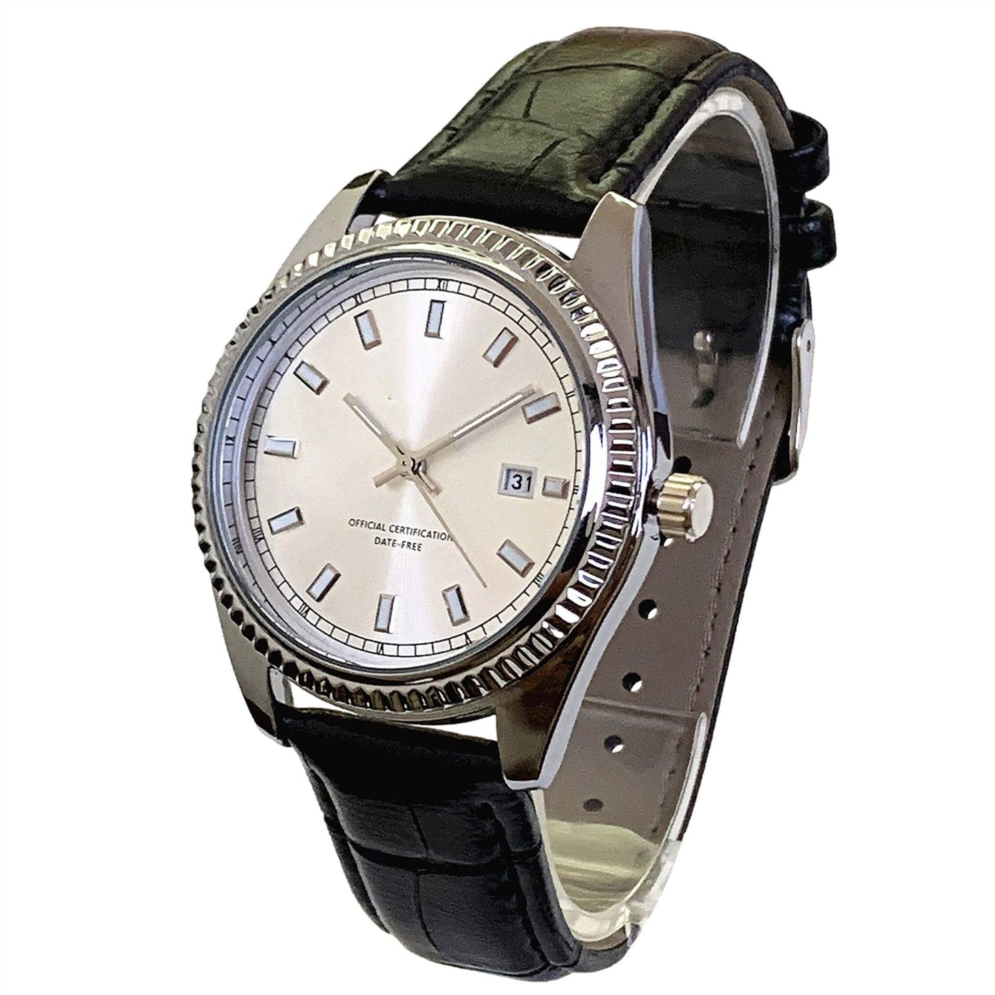 Business Leather Strap Classic Oyster Watch