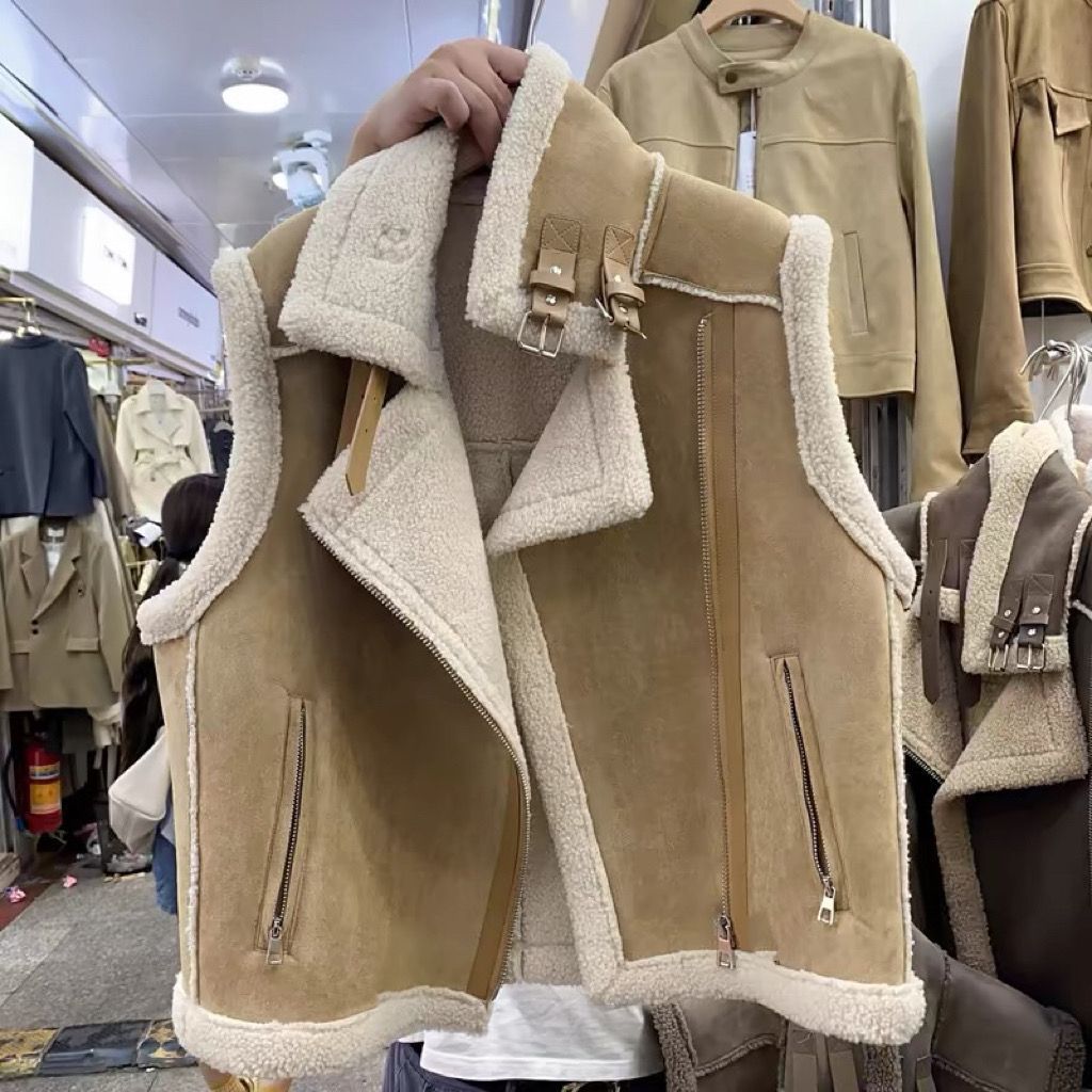 Vest i berberfleece i westernstil til motorcykel