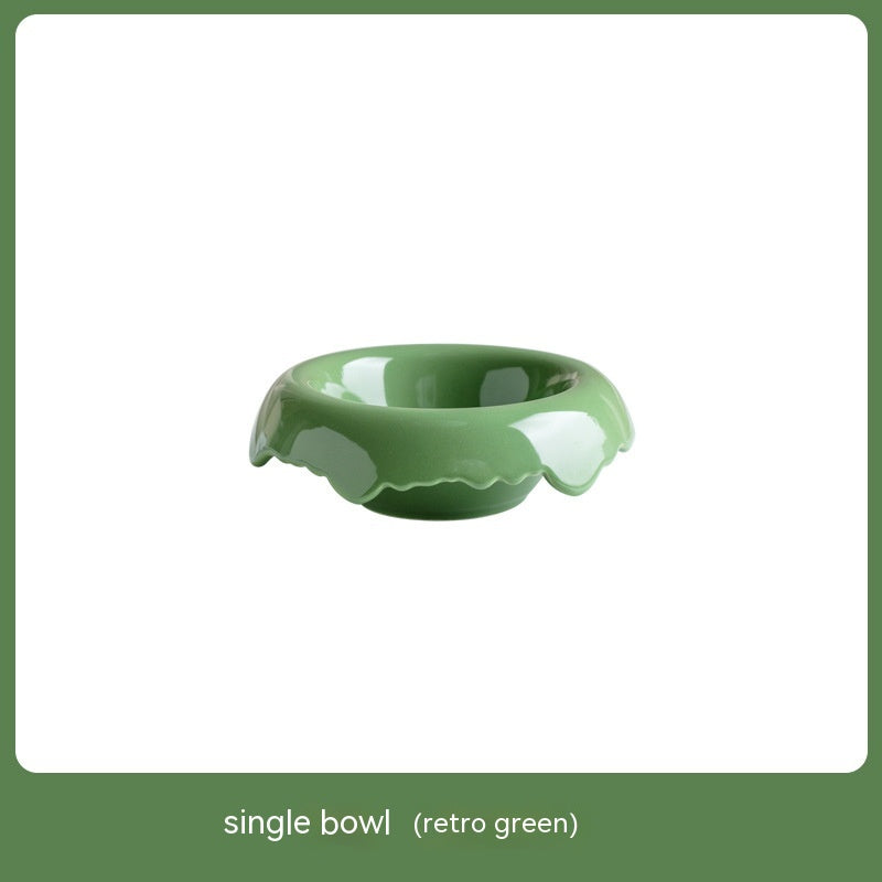 High Leg Ceramic Cat Food Bowl