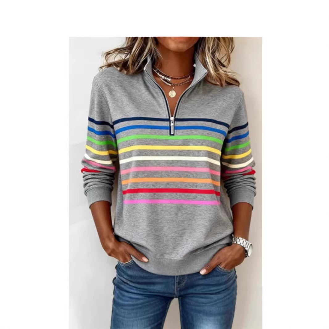 Casual Half-zip Pullover Hoodie