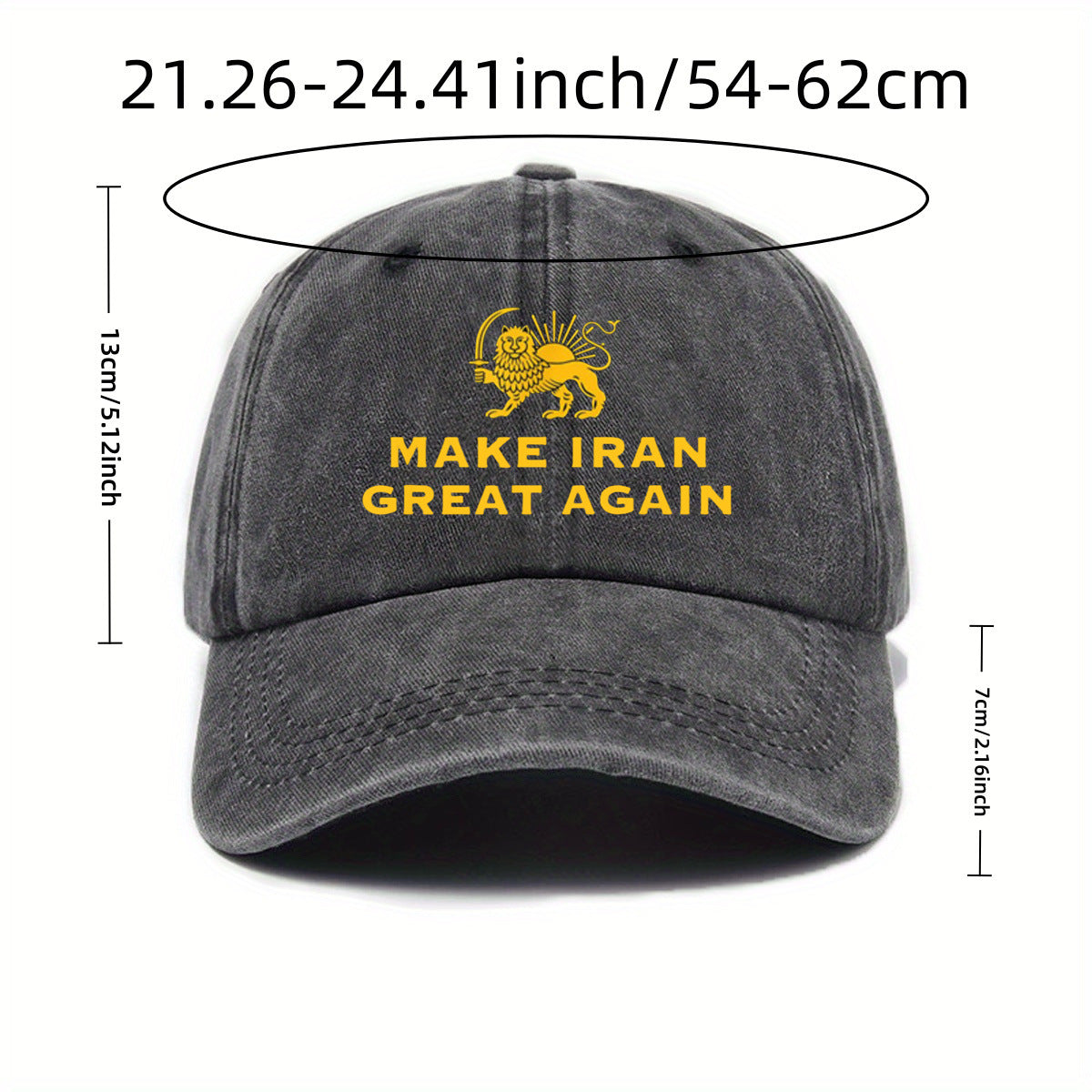 Washable Baseball Cap With A Curved Brimperfect For Spring And Summer Outdoor Sun Protection
