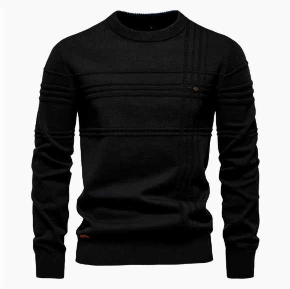 European Size Men's Round Neck Pullover