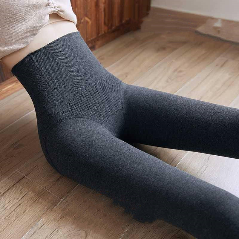 Pure Cotton Leggings Outer Wear High Waist Abdomen Buttocks Plus Velvet Thick And Seamless