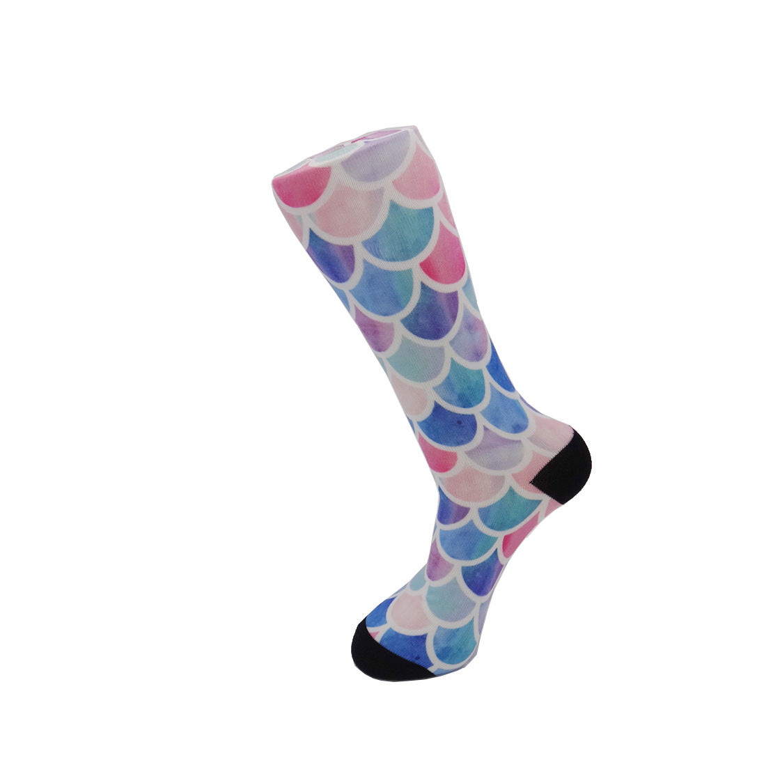 DIY Printed Socks With Fish Scale Pattern