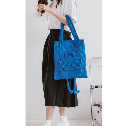 Creative Detachable Plush Down Shoulder Bag