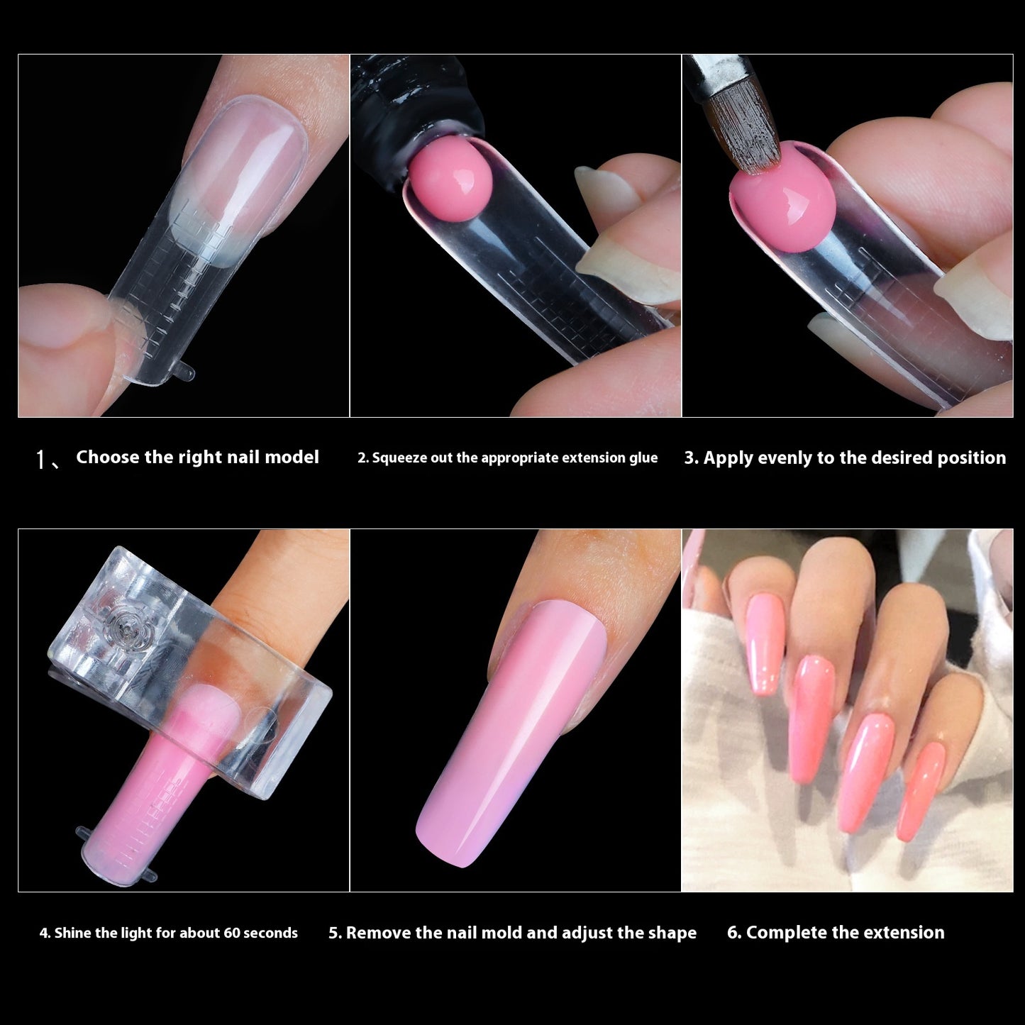 Nail Beauty Mold Crystal Extension No Paper Tray Fast Phototherapy