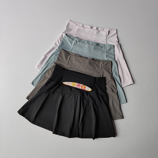 High Top Sports Short Skirt Anti-exposure Shorts With Lining
