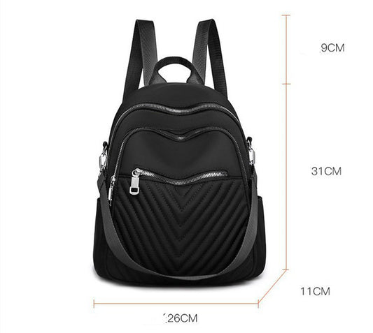 Ladies New Large Capacity Embroidery Thread Oxford Cloth Fashion Travel Backpack