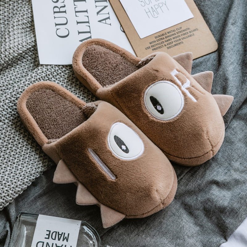 Cartoon Household Non-slip Couple Cotton Slippers