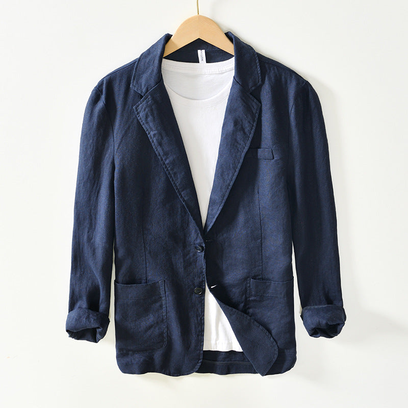 Japanese-style Retro Casual Small Suit Men's Linen