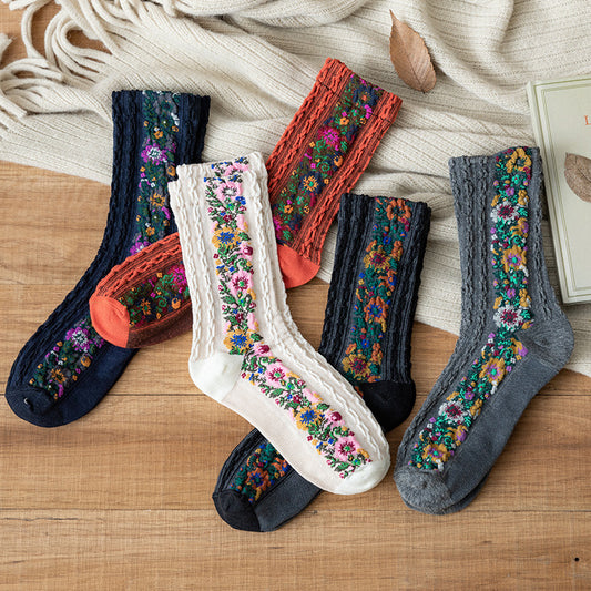 Ethnic patterned tube socks
