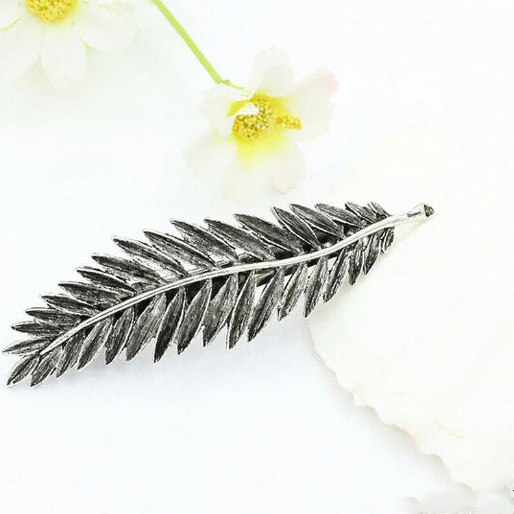 Feather leaf hairpin