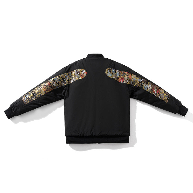 Autumn And Winter Embroidered Baseball Uniform Pilot Jacket Men