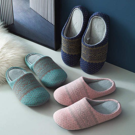 Plush padded slippers