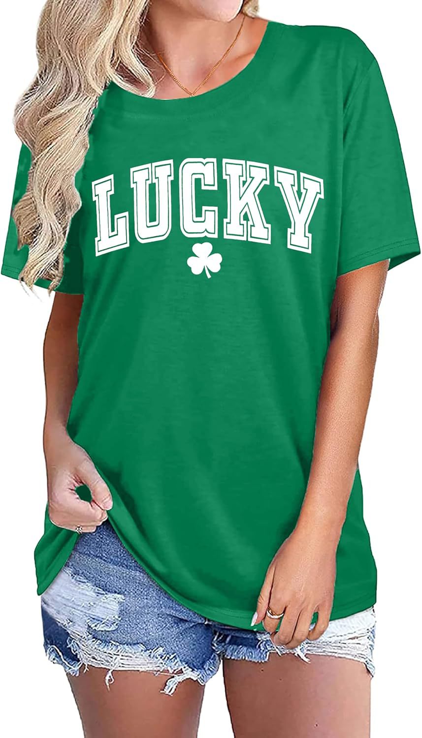 St Patricks Day Skjorter til kvinder irske Shamrock T-shirts Gra
