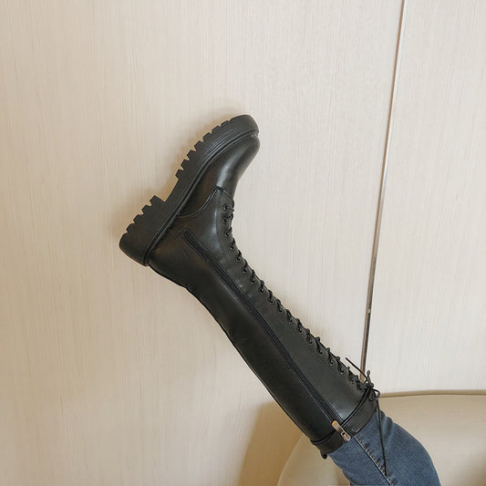 Women's Autumn Vintage British Long Knight Boots
