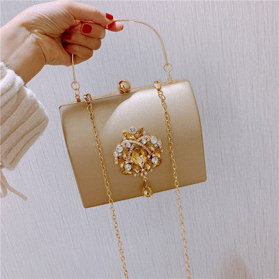 Women's Velvet Retro Small Square Bag