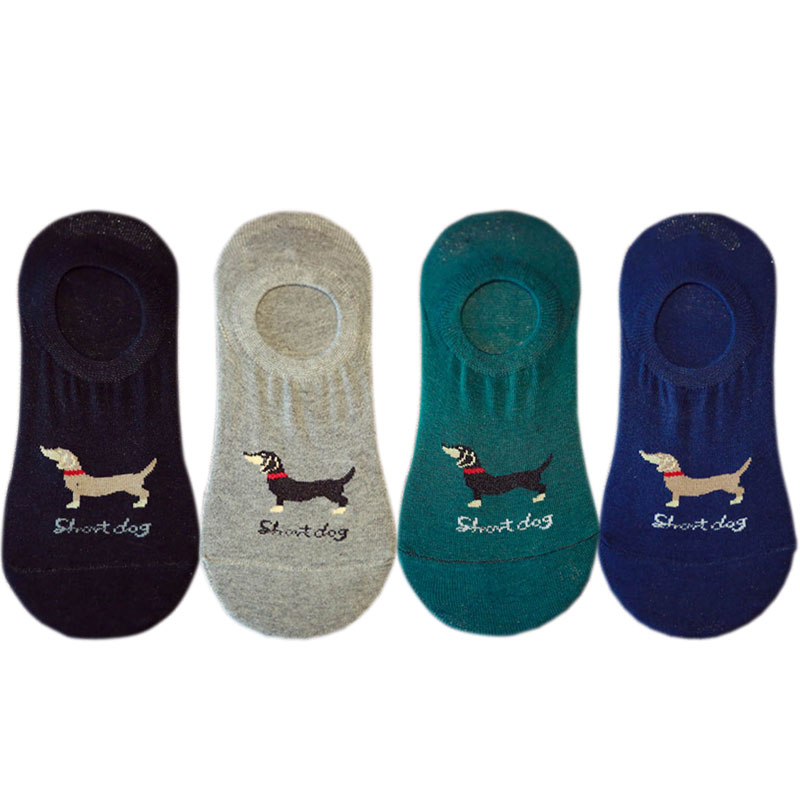 Pure color boat socks