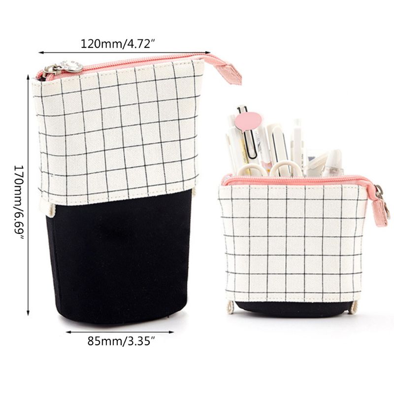Artistic canvas female pencil bag