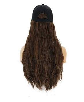 Hat wig one female wig female long hair natural fashion long curly hair big wave