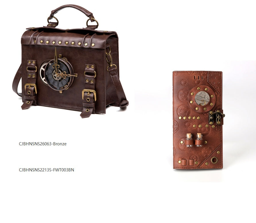 Steampunk ladies long wallet