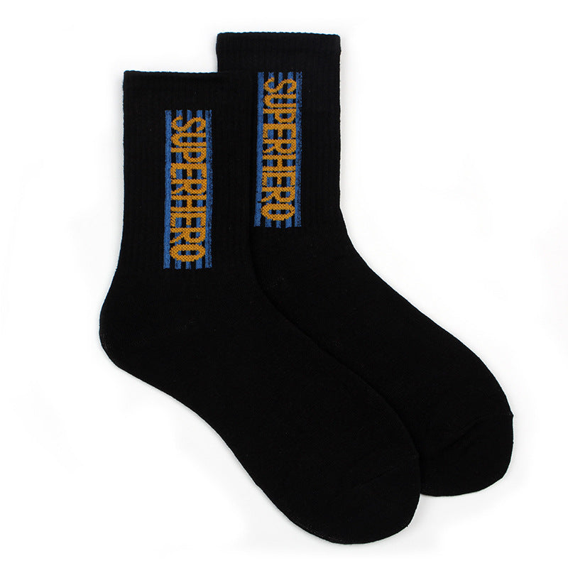 Street Men's Hip-hop Basketball Socks College Style