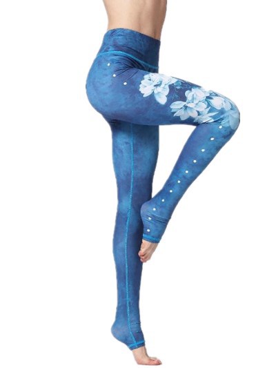 Colorful print yoga pants