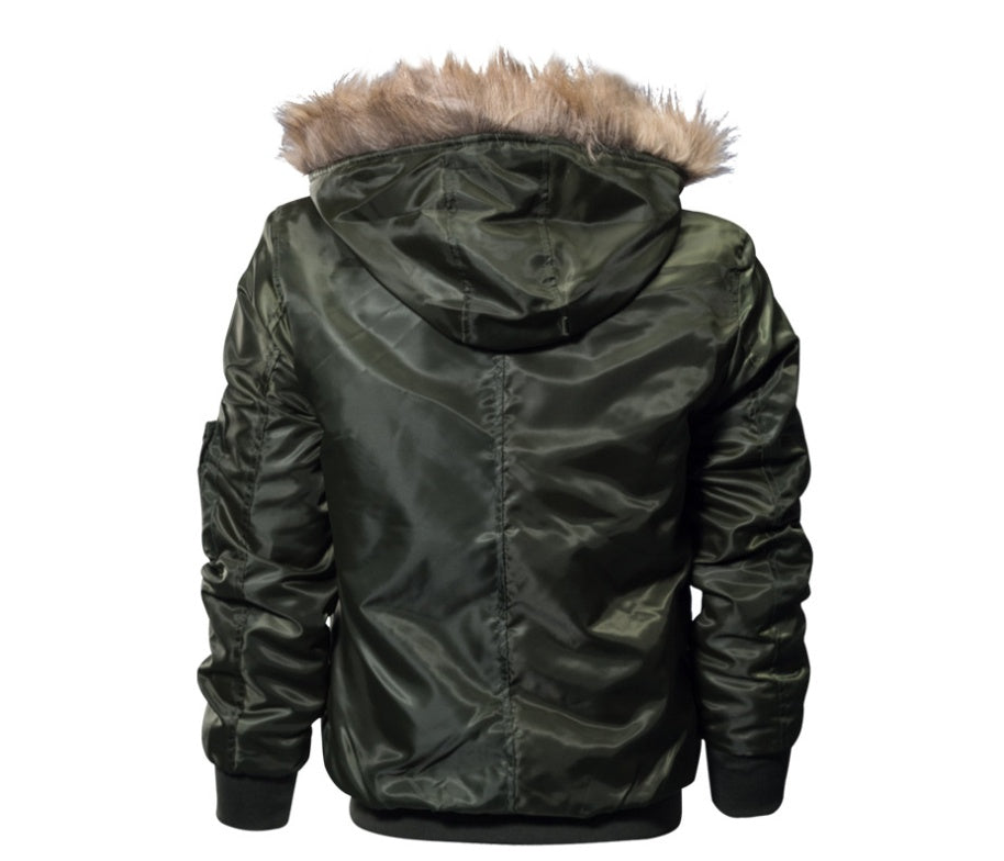 Plus Velvet Thick Winter Coat Coat Military Wear Tide Coat 3D